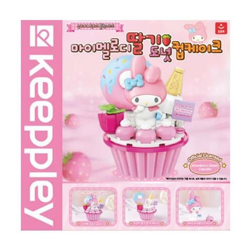 산리오 블럭 마이멜로디 딸기도넛 컵케이크