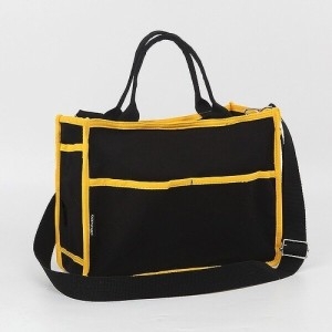 오너클랜 블랙옐로우미들 사이즈 에코백 사각 크로스 손가방 W84FAA9