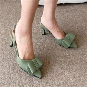 오노마_셀러허브 오노마 ONM 여성 여름 슬링백 미들힐 리본장식 스틸레토 구두 S8305231