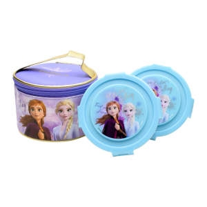 월트디즈니 겨울왕국2 원형 스텐 도시락 2단