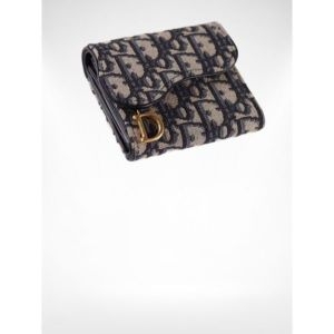 크리스찬디올 오블리크 새들 트리폴드 남여공용 반지갑 블루 색상_S5652CTZQ_M928