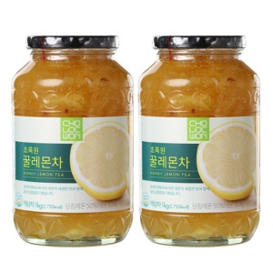 초록원  꿀레몬차 1kg 2병 액상차 레몬청 상큼 달콤 레몬차 에이드 따뜻한 차