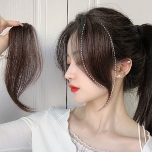 트윙클 사이드뱅 앞머리 인모 부분 가발 221023 인모헤어피스 헤어피스 붙임머리 부분가발