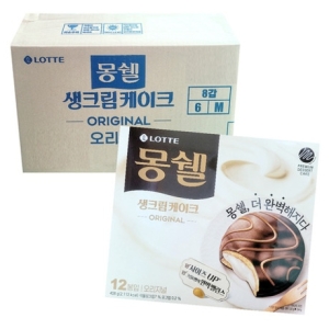 롯데제과  몽쉘통통크림 408g 8개 1박스