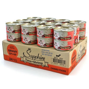 세일펫 사파이어 그레이비 참치+새우 80g