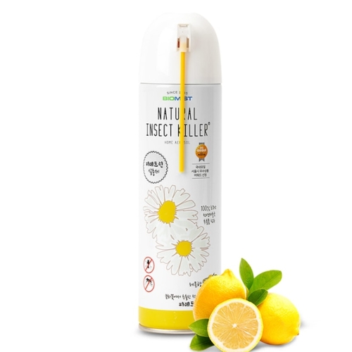 바이오미스트 천연성분 살충제 모기 먼지다듬이 좀벌레 초파리 퇴치 제거제 500ml 레몬향
