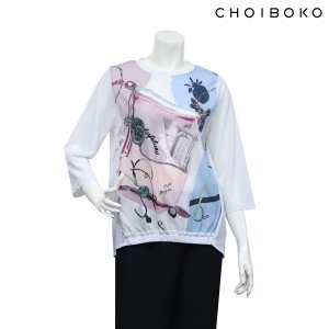 최복호 프린팅 폴리 스판 티셔츠 I2324481