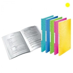 와우  실용적인 클리어화일 A4 20P 노랑 LEITZ