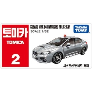 타카라토미  토미카 02 스바루 WRX S4 폴리스카 다이캐스트 피규어 자동차 장난감