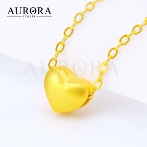 24K 컬러 하트 심플라인 목걸이 NECK-1930