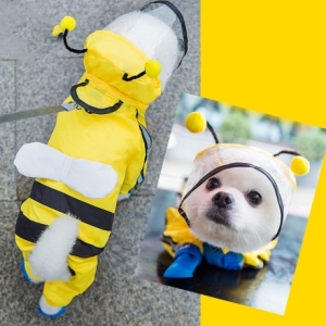 꿀벌 우비 강아지옷