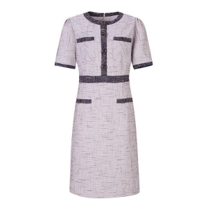 베스띠벨리 반팔 트위드 원피스 BGO2545BEP