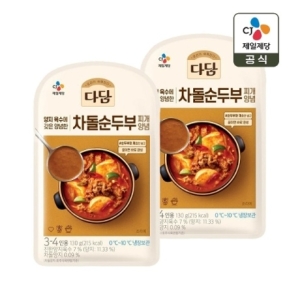 CJ제일제당 다담 차돌 순두부 찌개양념 130g
