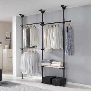 엘리시아  이지온 드레스룸 EOB-304M 행거 원목선반