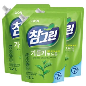 참그린 기름기 뽀드득 레몬녹차 리필 1.2L