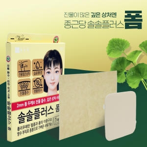 종근당 솔솔플러스 폼 10X10cm 2mm 1매 센탈라추출물함유