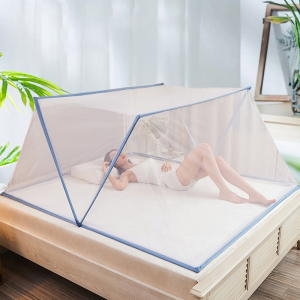 갓샵 원터치 침대 모기장 Ssize 텐트 1초 접이식 폴딩 바로 모기 착 덮장 싱글 퀸 이불 침대 텐트형