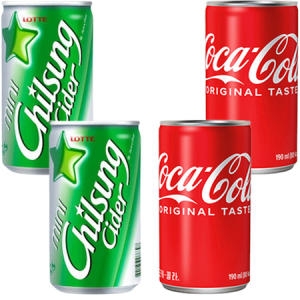 코카콜라음료외 코카콜라 190ml x 30개 + 칠성사이다 190ml + 30개