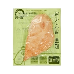 푸드원  냉동 훈제 닭가슴살 마늘맛 100g