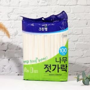 크린랲  나무젓가락 100P 고급나무젓가락 일회용젓가락