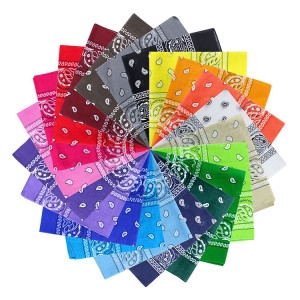 페이즐리 손수건 반다나 머플러 헤어밴드 스카프 개별opp비닐포장