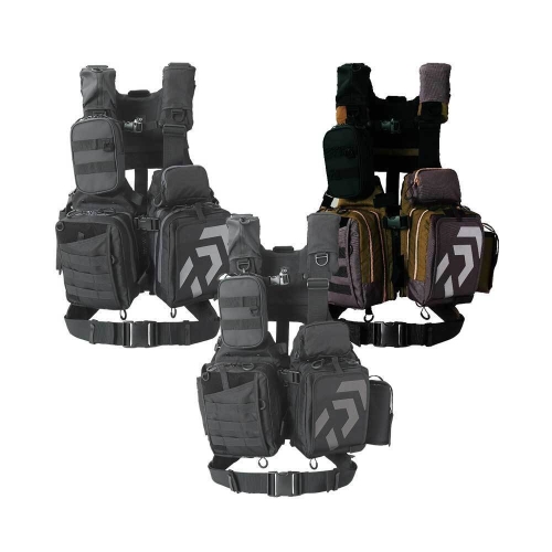 다이와  벤치 쿨 개임 낚시 조끼 루어포켓 파우치 보틀 텀블러홀더 DF-6122 black