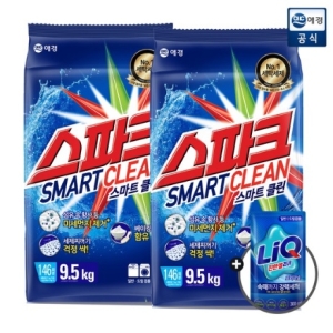 스파크 가루세제 9.5kg x2개+액체세제 300ml