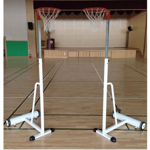 월드  넷볼골대_수동높이조절식_WDB-1066 2대 1조 이동식 실내외용 초등용2600mm 일반용3050mm
