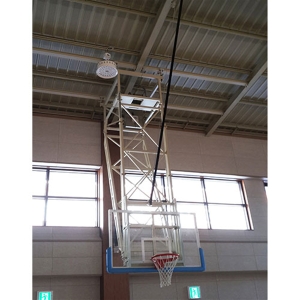 월드  천장 조하식 농구대 안전벨트형 WB-1014 백보드 상 하 수동높이조절방식 낙하방지용 안전장치