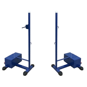 월드  배드민턴지주 이동식 WDB-1312 2코트용 실내외 이동식 밀림방지 후면 우레탄 바퀴 부착