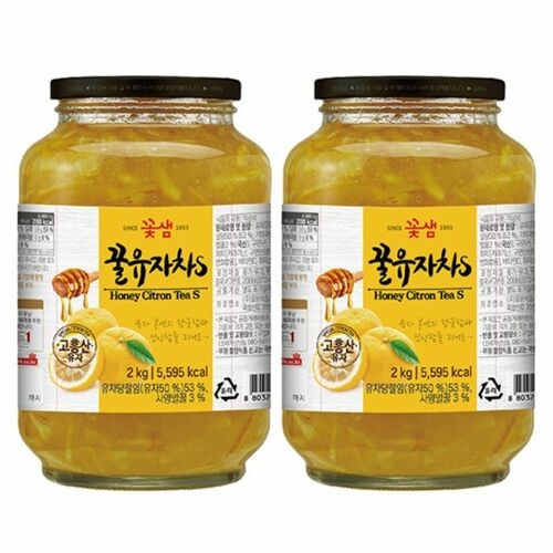 꽃샘식품 꽃샘 꿀유자차 2kg 2개세트