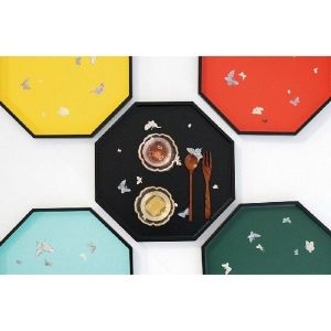 박씨상방 나전칠기 나비팔각 자개쟁반