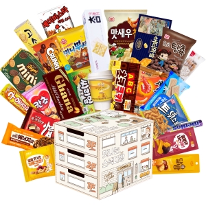 스낵24  3단 스낵다방 홈카페 종합과자선물세트