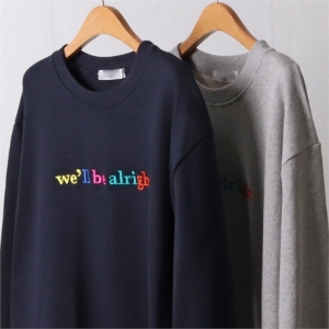 시드마켓 올라잇 자수 맨투맨 210F631S 빅사이즈 여성