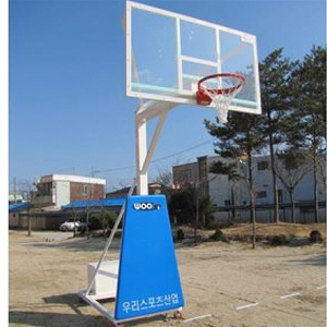 우리  C형 농구대_실내 및 실외 이동식_WR3116 특수투명아크릴사용 경기용링_지름45 농구대 농구골대