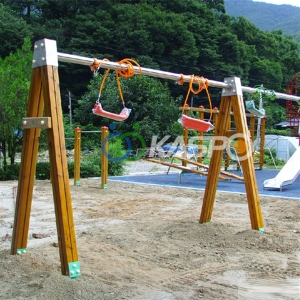 그네 목재 2인승 JA12-10 학교 놀이터