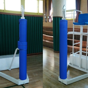 월드  배구지주 베벨기어 이동식 WDB-1212 실내전용 족구겸용 우레탄바퀴 지주에 안전프로덱터부착