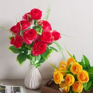 플라워트리  별꽃핀장미부쉬 조화