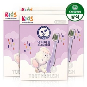 유한양행 닥터버들 3단계 어린이 칫솔 6개입