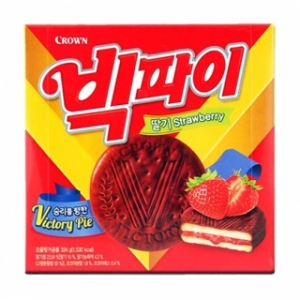 크라운  빅파이 딸기 324gx12개 빅파이 딸기 324gx12개