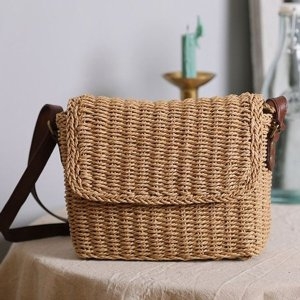 오너클랜 여성 미니 사각 라탄크로스백 가방 WAF0EC6