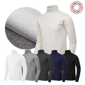 디팩토리 남녀공용 기모 긴목티 터틀넥 DFTWM600K