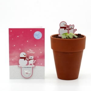 틔움세상  크리스마스 씨앗카드 - 눈사람