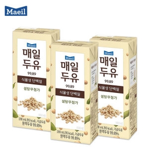 매일유업 매일두유 99.89 190mlx12팩/식물성단백질/설탕무첨가