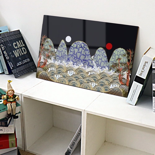 아트박스  꾸밈 ic709-아크릴액자_해와달전통배경