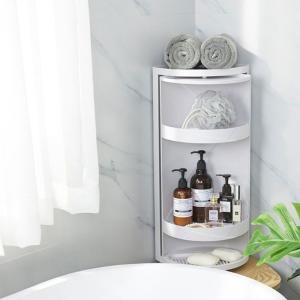 북유럽풍 회전식 코너 정리대 욕실 스탠드 선반