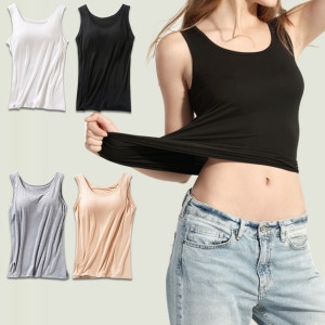 노라인피스 여성 브라 캡 나시 런닝 노와이어 노브라 내장 일체형 모달 빅사이즈 민소매 캐미솔 탑 출고