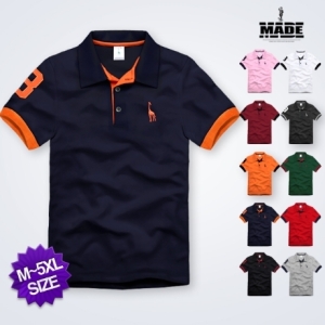 메이드 MD_기린 자수 반팔 카라티 5301