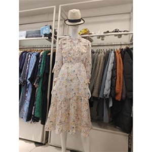 SI 세이브존04 쉬폰 프린팅 프릴 롱 피스 SEO25070BEP S10069737