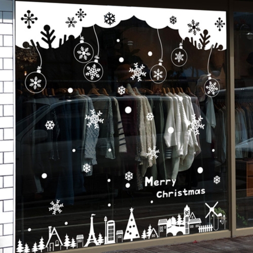 cmi099-눈꽃 오너먼트와 눈 내리는 도시 초대형 -낭만